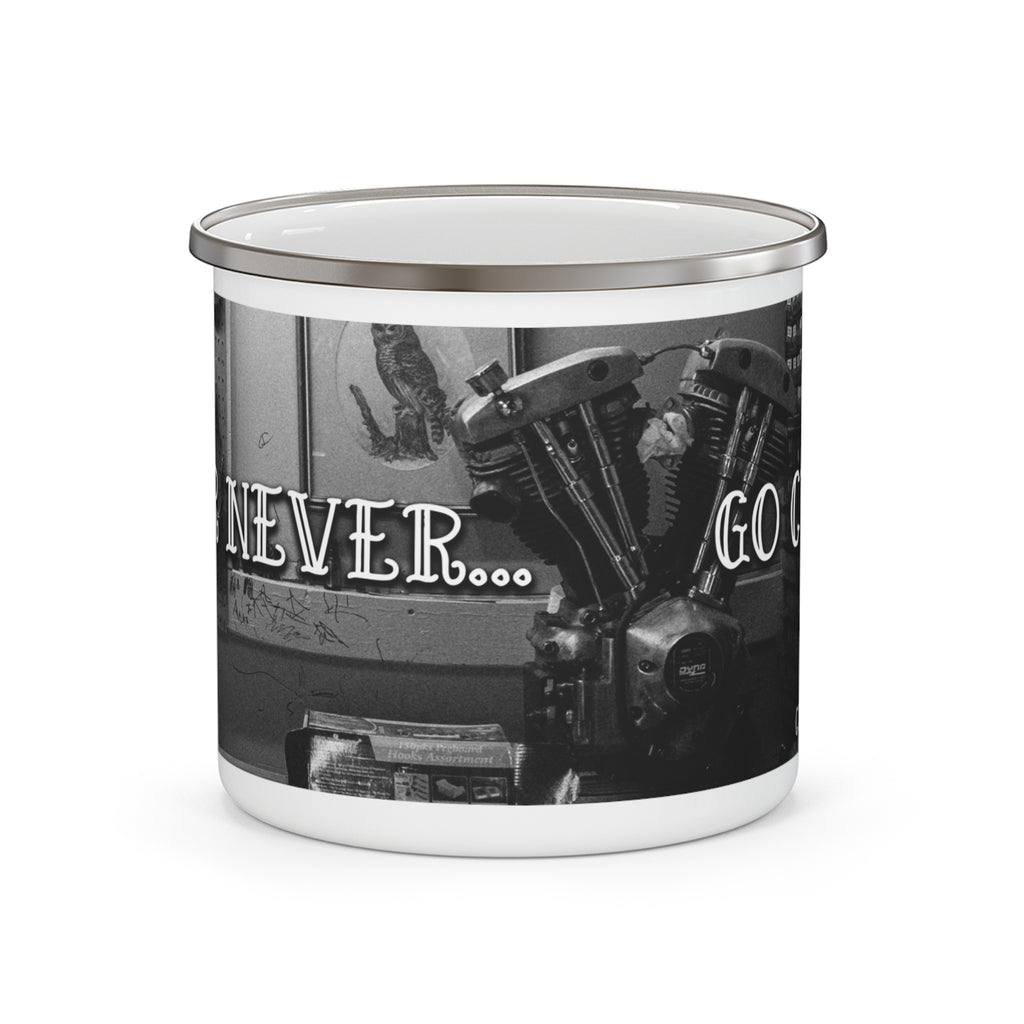 "Now or Never" Enamel Camping Mug