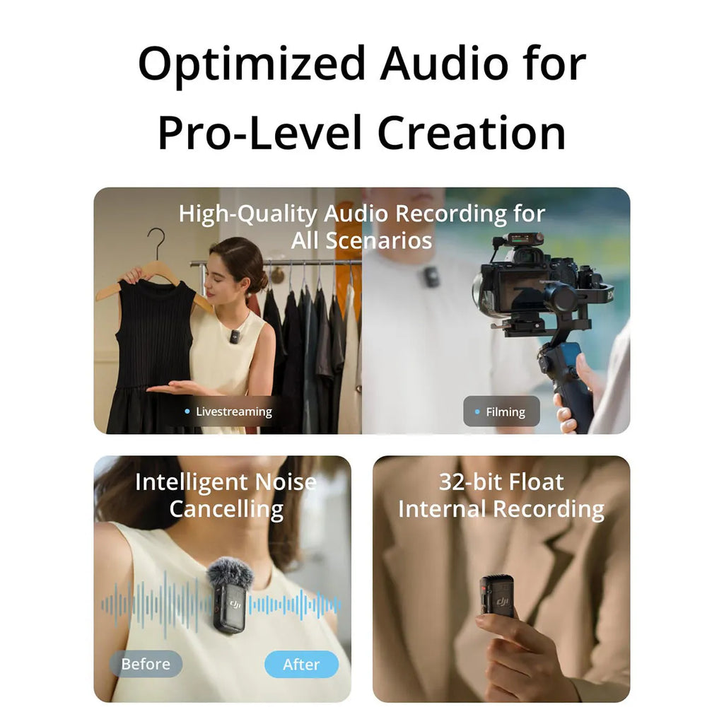 DJI Mic 2 2.4GHz 2-Person Digital Wireless Mic System/Recorder w/Charging Case