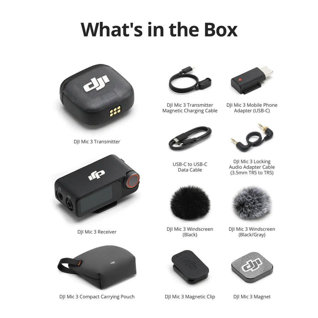 DJI Mic 3 Advanced Mini 2.4GHz Wireless Microphone System