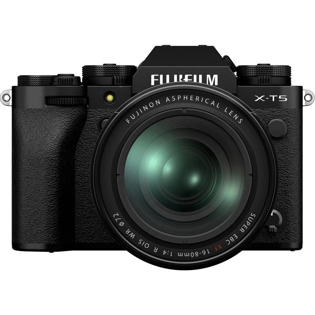 Fujifilm X-T5 Camera, Black w/ XF 16-80mm f/4.0 R OIS WR Lens & Accessory Kit