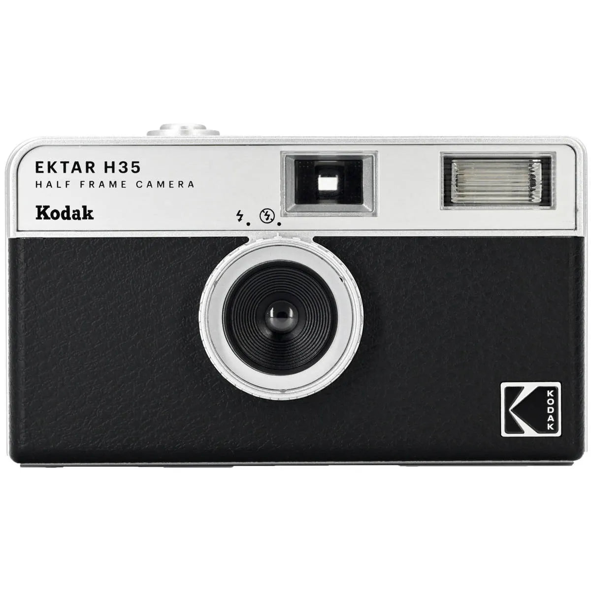 Kodak EKTAR H35 Half Frame Film Camera, Black, Bundle with Kodacolor Gold 200 35mm Color Negative Roll Film, 24 Exposure and Slinger Alpine Shoulder Bag