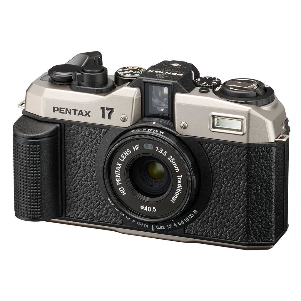 Pentax 17 Film Camera, Dark Silver Bundle with Film Pack