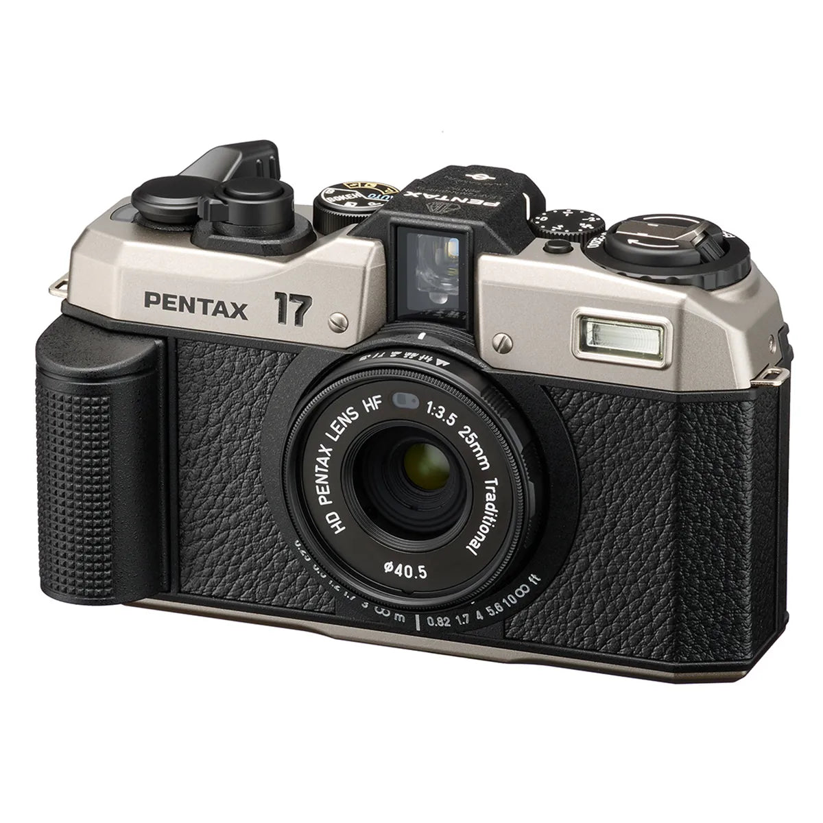 Pentax 17 Film Camera, Dark Silver Bundle with Film Pack